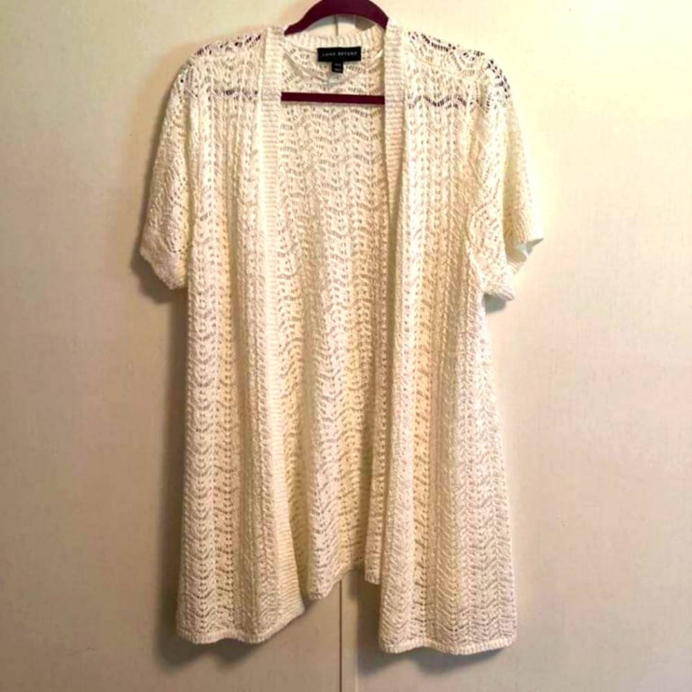 Lane Bryant Cardigan Sweater, NWOT, size 14/16, off white